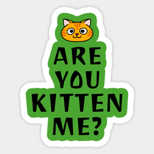 Are you kitten me Sticker